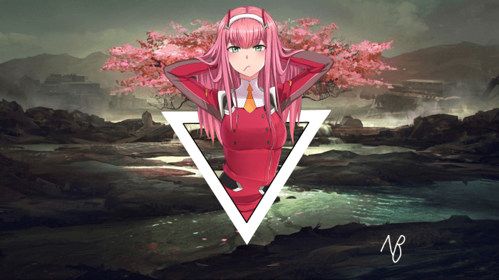 Darling franxx hiro wallpapercave blossoms wallpaperaccess cutewallpaper besthqwallpapers pixiv