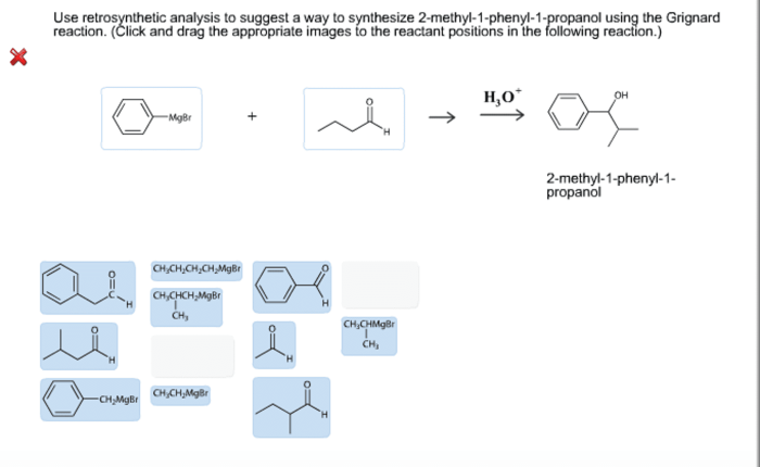 Use retrosynthetic analysis to suggest a way