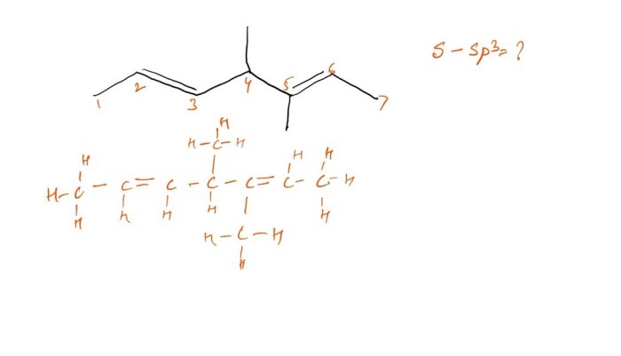 How many s-sp3 bonds are there in the following substance